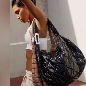 FP Movement by Free People Black  Surplus Shine Carryall Bag NWT $98